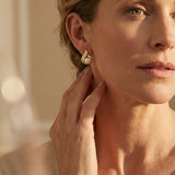 Sparkling Pearl Cubic Zirconia Earrings