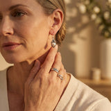 Vintage Silver Pearl Drop Earrings