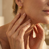 Elegant Cube-Shaped Gold Earrings