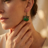 Vintage Gold Dragonfly Earrings with Ball