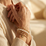 Gold Pearl Bracelets