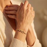 Adjustable Silver Bracelet with Infinity Symbol
