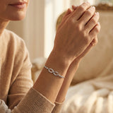 Adjustable Silver Bracelet with Infinity Symbol