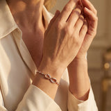 Adjustable Silver Bracelet with Infinity Symbol