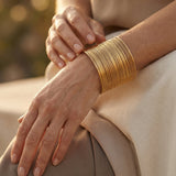 Gold Spiral Open Bangle