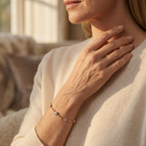 Elegant Gold Bracelet with Cubic Zirconia Stone