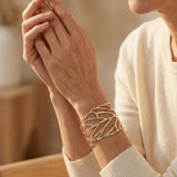 Vintage Leaf Pattern Bangle