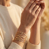 Vintage Leaf Pattern Bangle