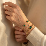 Green Crystal Bracelet Set