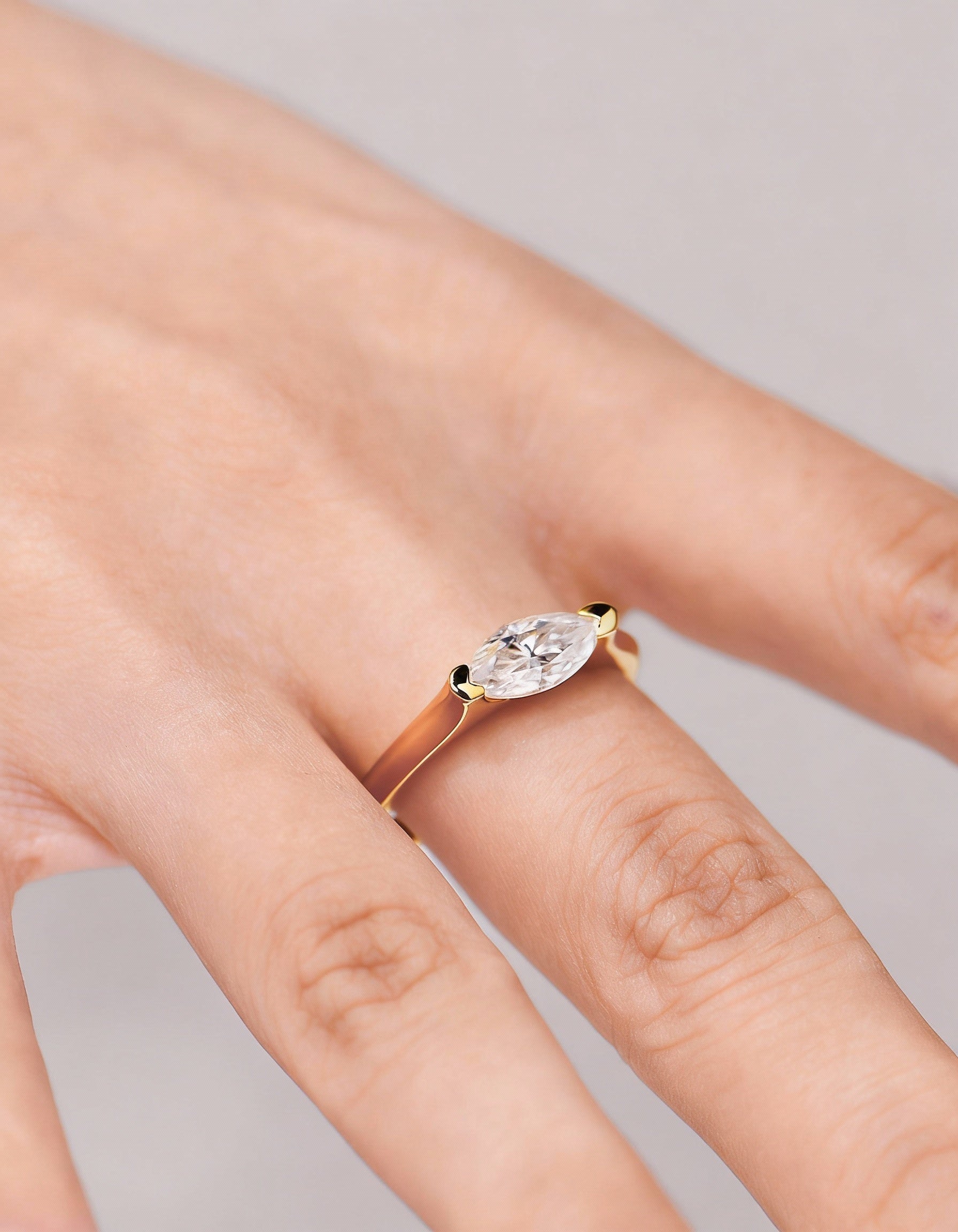 Marquise Moissanite Ring 1 CT