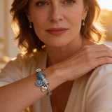 Vintage Blue and Silver Bracelets