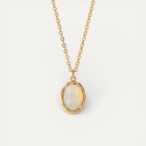 Vintage Sparkling Opal Stone Necklace