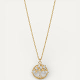 Gold Tree of Life Cubic Zirconia Necklace