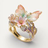 Sparkling Butterfly Ring with Cubic Zirconia