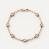 Elegant Gold Bracelet with Cubic Zirconia Stone