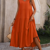 Lone - Casual Loose-Fit Dress with Ruffle Hem