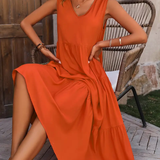 Lone - Casual Loose-Fit Dress with Ruffle Hem