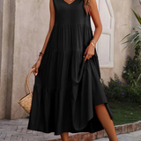 Lone - Casual Loose-Fit Dress with Ruffle Hem