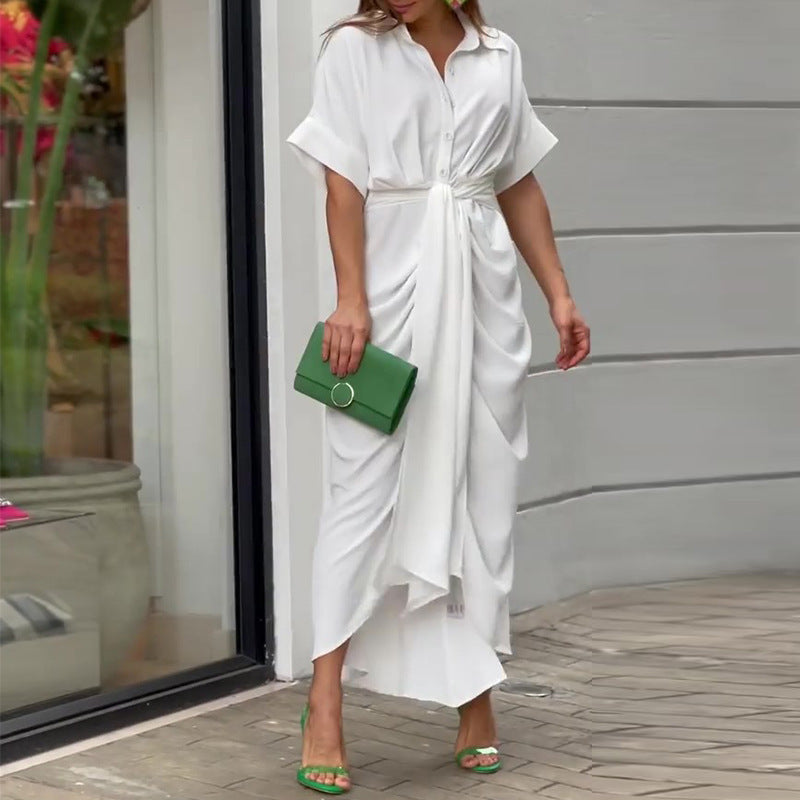 Fern - High-Waist Flounce Collar Dress
