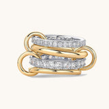 Intertwined Mixed Metal Gold Ring