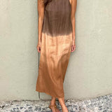 Briar - Casual Cotton Linen Side Split Long Dress