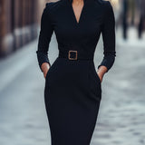 Eva | Graceful Waist Midi Dress