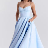 Minerva - Luxury Spaghetti Strap Princess Dress