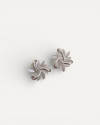 Elegant and Refined Gold Opal Petal Earrings