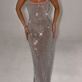Aubrielle - Stunning Square Neck Bodycon Maxi Dress