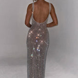 Aubrielle - Stunning Square Neck Bodycon Maxi Dress