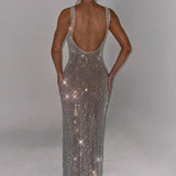 Aubrielle - Stunning Square Neck Bodycon Maxi Dress