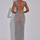 Aubrielle - Stunning Square Neck Bodycon Maxi Dress