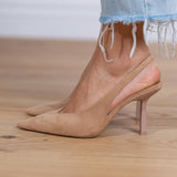 Giselle | Suede Slingback Heels