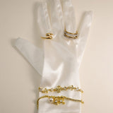 Intertwined Mixed Metal Gold Ring